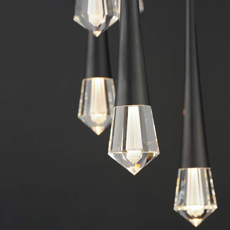 Image 5 ET2 Pierce 24 3/4" Wide Matte Black Multi-Light LED Pendant more views