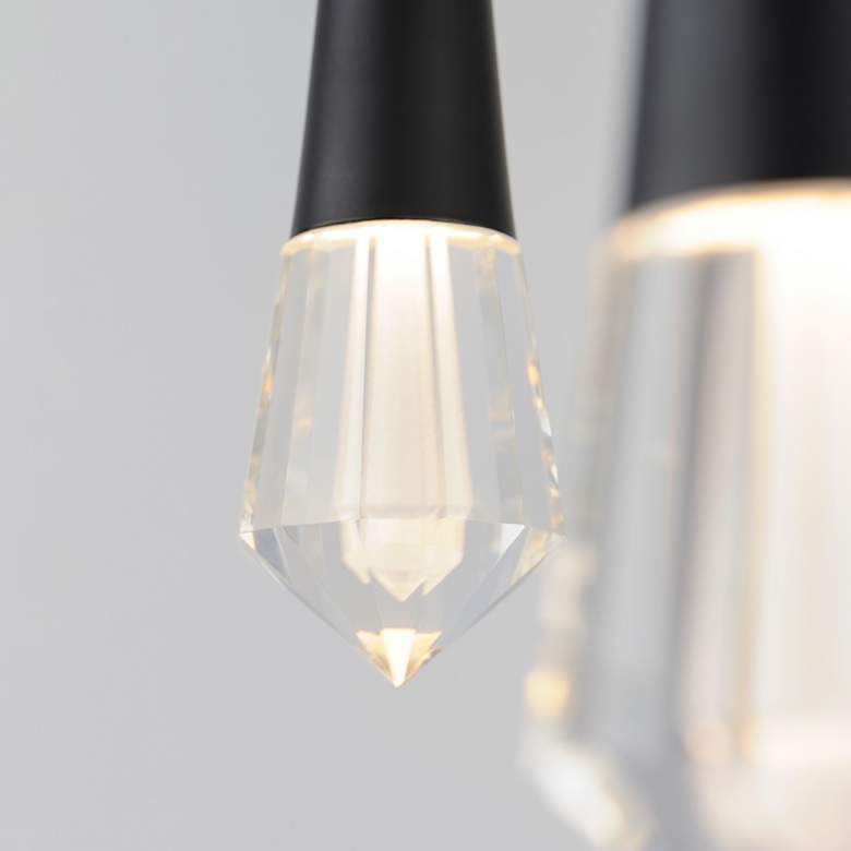 Image 7 ET2 Pierce 24 3/4" Wide Matte Black Multi-Light LED Pendant more views
