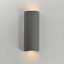 3_ET2 Pilar 13" High Greystone 2-Light LED Outdoor Wall Sconce - Cylinde more views