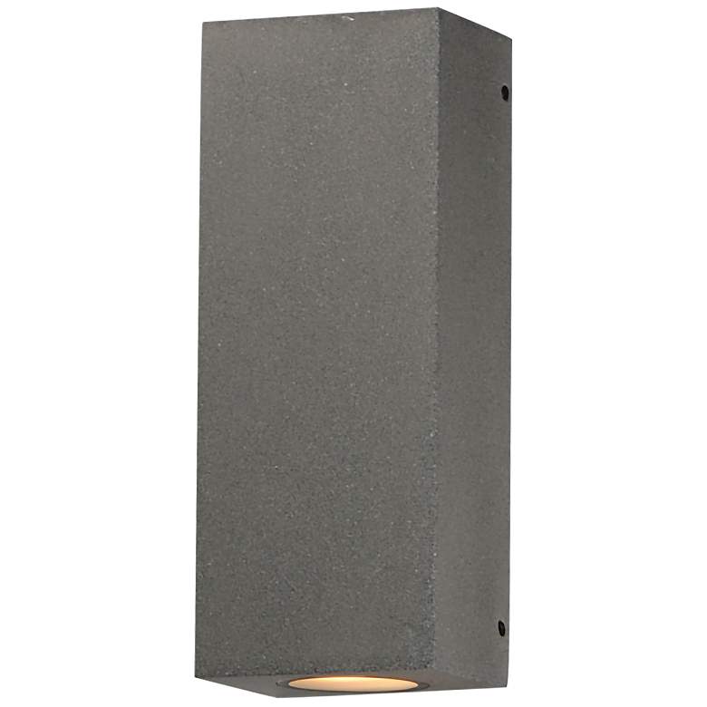 Image 1 ET2 Pilar 13" High Greystone 2-Light LED Outdoor Wall Sconce