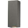1_ET2 Pilar 13" High Greystone 2-Light LED Outdoor Wall Sconce