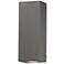 ET2 Pilar 13" High Greystone 2-Light LED Outdoor Wall Sconce