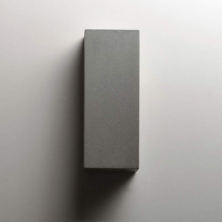 Image 2 ET2 Pilar 13" High Greystone 2-Light LED Outdoor Wall Sconce more views