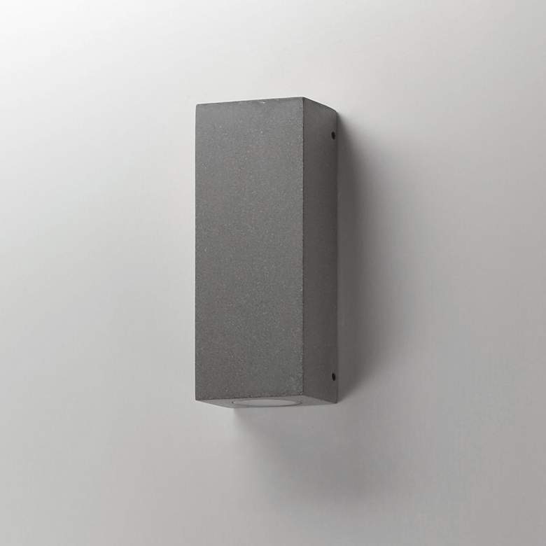 Image 4 ET2 Pilar 13" High Greystone 2-Light LED Outdoor Wall Sconce more views