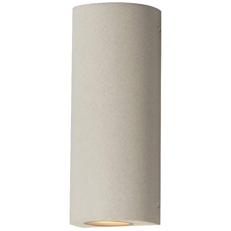 Image 1 ET2 Pilar 13" High Sandstone 2-Light LED Outdoor Wall Sconce - Cylind