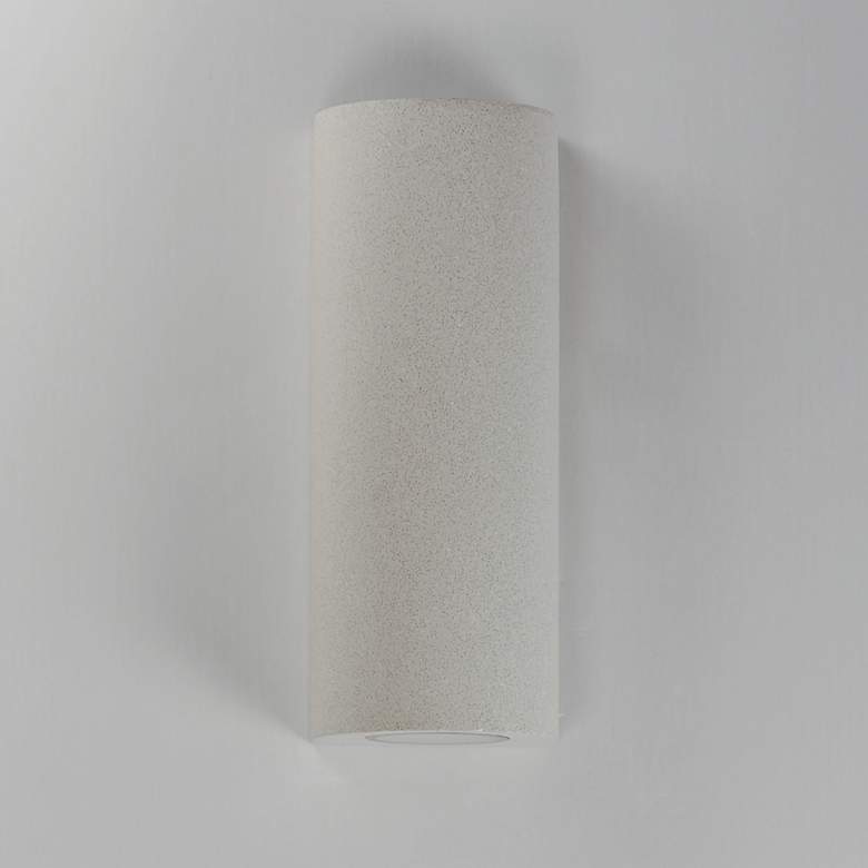 Image 2 ET2 Pilar 13" High Sandstone 2-Light LED Outdoor Wall Sconce - Cylind more views