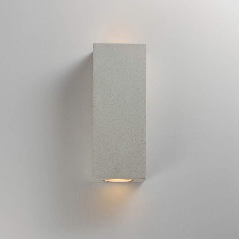 Image 3 ET2 Pilar 13" High Sandstone 2-Light LED Outdoor Wall Sconce more views