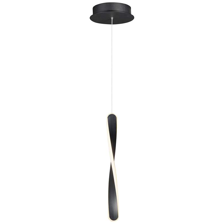 Image 1 ET2 Pirouette 1 1/2" Wide Black LED Mini Pendant
