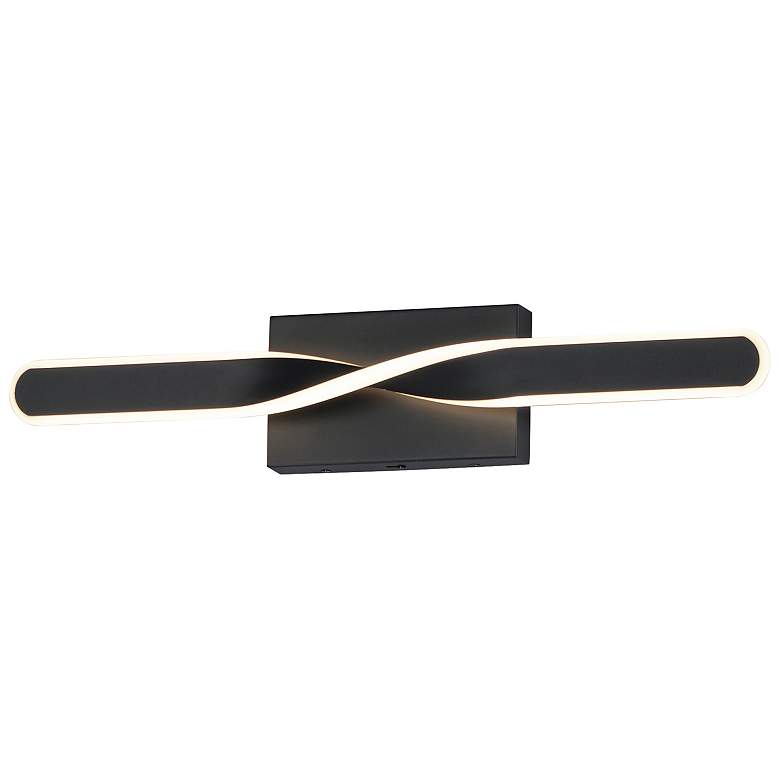 Image 1 ET2 Pirouette 24" Wide Black LED 5CCT Bath Vanity