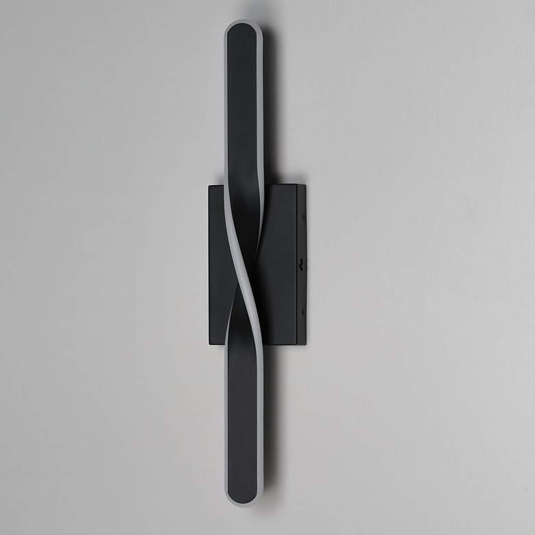 Image 2 ET2 Pirouette 24" Wide Black LED 5CCT Bath Vanity more views