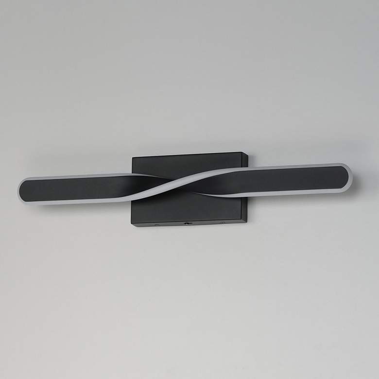 Image 4 ET2 Pirouette 24" Wide Black LED 5CCT Bath Vanity more views