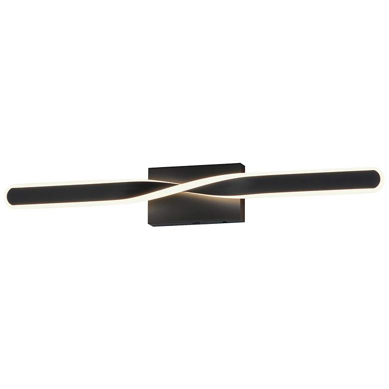 Image 1 ET2 Pirouette 32" Wide Black LED 5CCT Bath Vanity