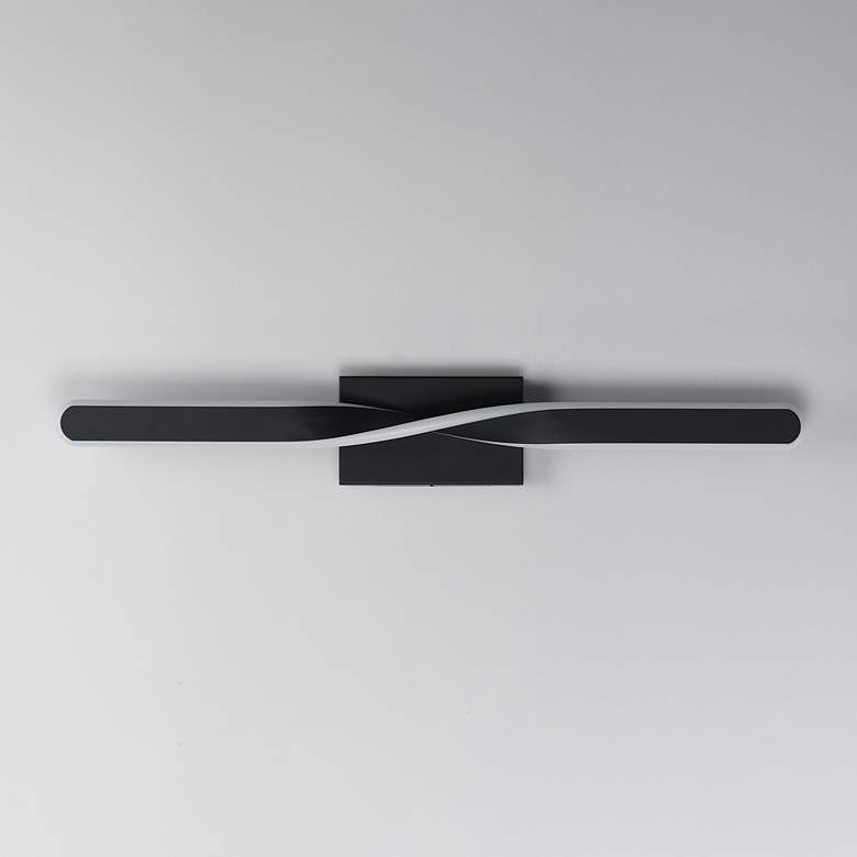 Image 2 ET2 Pirouette 32" Wide Black LED 5CCT Bath Vanity more views