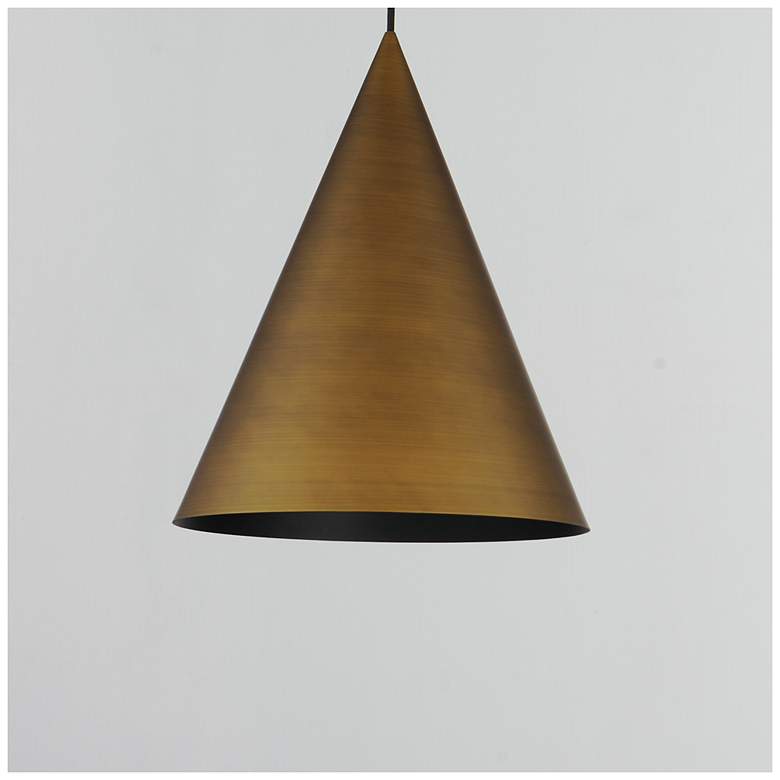 Image 2 ET2 Pitch 14" Antique Brass LED Pendant more views
