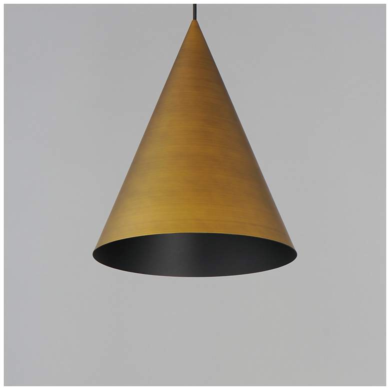 Image 3 ET2 Pitch 14" Antique Brass LED Pendant more views