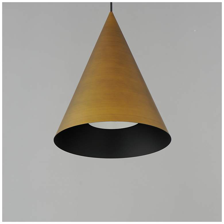 Image 4 ET2 Pitch 14" Antique Brass LED Pendant more views