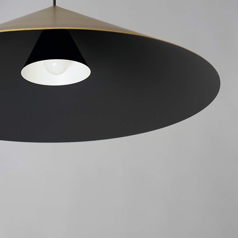 Image 4 ET2 Pitch 29 1/2" Wide Antique Brass LED Pendant Light more views