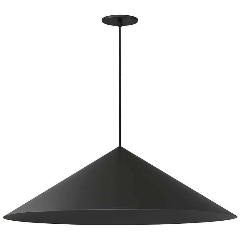 Image 1 ET2 Pitch 29 1/2" Wide Black LED Cone Pendant Light