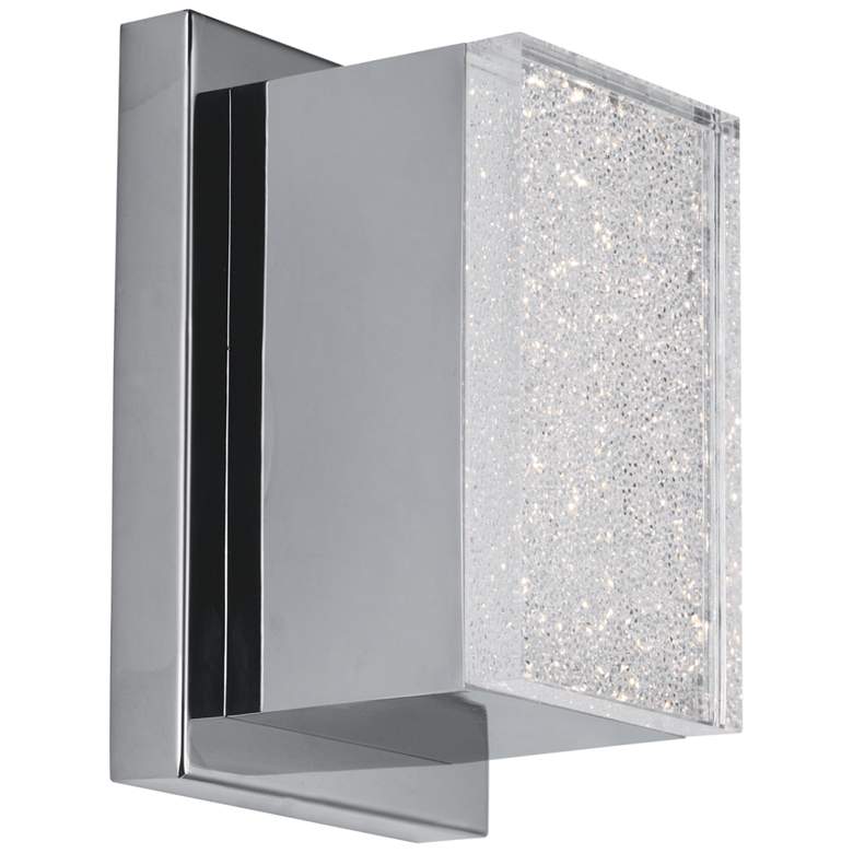 Image 1 ET2 Pizzazz LED 7" High Polished Chrome LED Wall Sconce