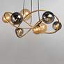 4_ET2 Planetary 33 3/4" Wide Gold 8-Light LED Chandelier more views