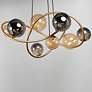 5_ET2 Planetary 33 3/4" Wide Gold 8-Light LED Chandelier more views