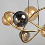 6_ET2 Planetary 33 3/4" Wide Gold 8-Light LED Chandelier more views