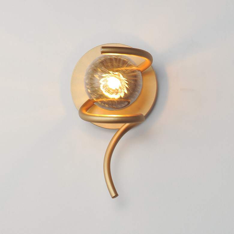 Image 3 ET2 Planetary 9 1/2" High Gold LED Wall Sconce more views