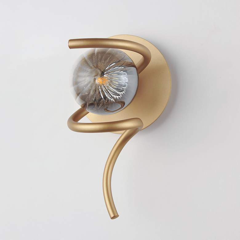 Image 4 ET2 Planetary 9 1/2" High Gold LED Wall Sconce more views