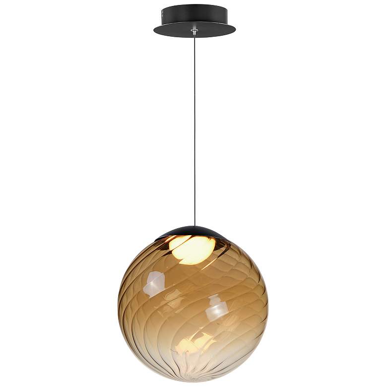 Image 1 ET2 Planetary 9 3/4" Wide Amber 1-Light LED Pendant