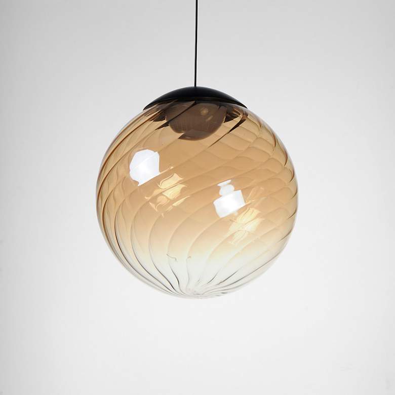 Image 2 ET2 Planetary 9 3/4" Wide Amber 1-Light LED Pendant more views