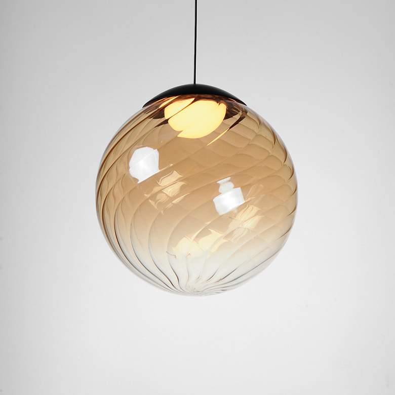 Image 3 ET2 Planetary 9 3/4" Wide Amber 1-Light LED Pendant more views