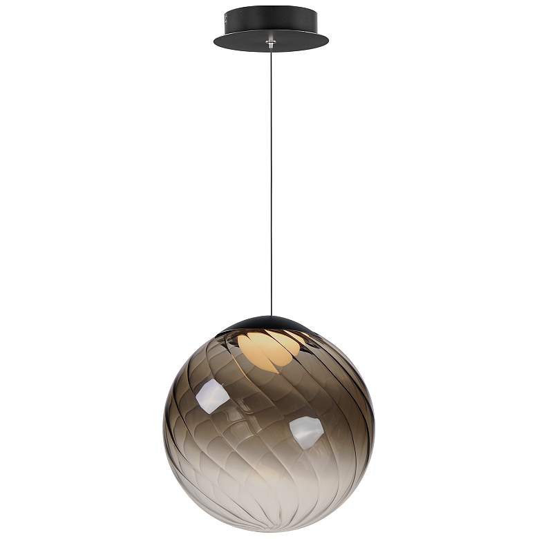 Image 1 ET2 Planetary 9 3/4" Wide Smoke 1-Light LED Pendant