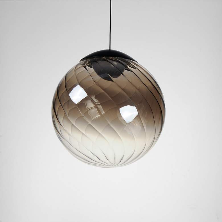 Image 2 ET2 Planetary 9 3/4" Wide Smoke 1-Light LED Pendant more views
