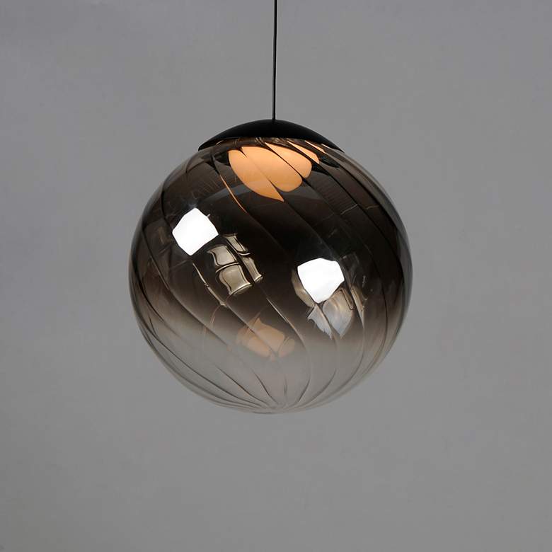 Image 4 ET2 Planetary 9 3/4" Wide Smoke 1-Light LED Pendant more views