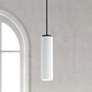 1_ET2 Pleat 7.5" Wide LED Plaster Pendant