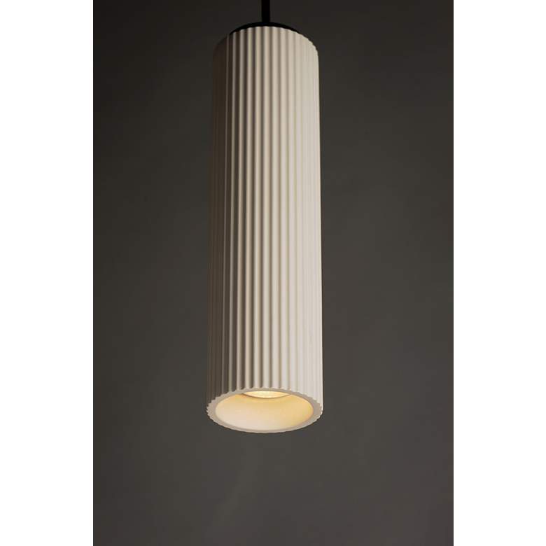 Image 3 ET2 Pleat 7.5" Wide LED Plaster Pendant more views
