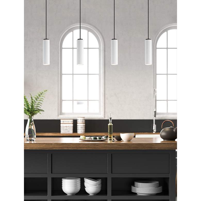 Image 6 ET2 Pleat 7.5" Wide LED Plaster Pendant more views