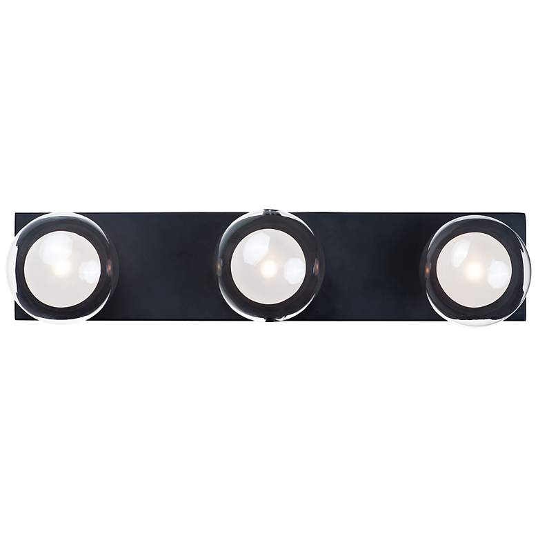 Image 1 ET2 Pod 22" Wide Black 3-Light LED Bath Light