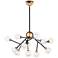 ET2 Pod 39 1/2" Wide Black and Gold 12-Light LED Pendant