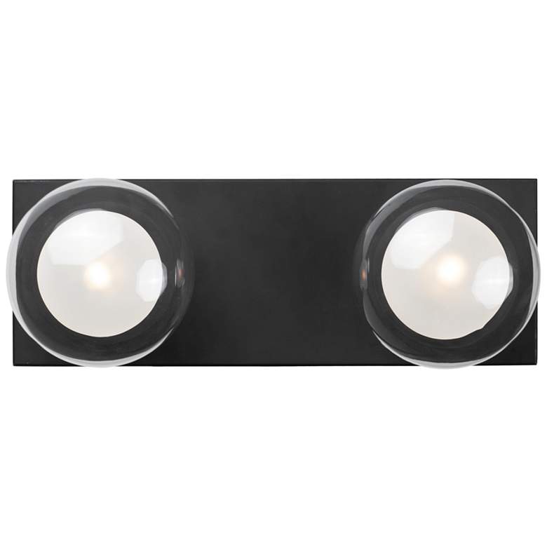 Image 1 ET2 Pod 4 3/4" High Black 2-Light LED Wall Sconce