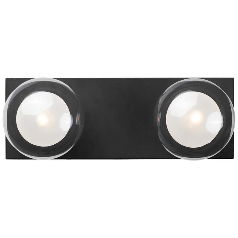 Image 1 ET2 Pod 4 3/4 inch High Black 2-Light LED Wall Sconce