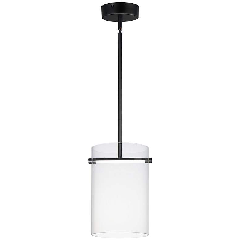Image 2 ET2 Polo 8 3/4" Wide Black LED Mini Pendant w/ Clear Glass