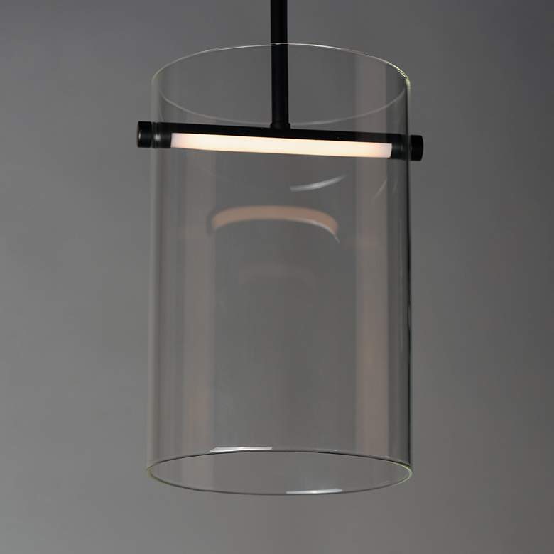 Image 3 ET2 Polo 8 3/4" Wide Black LED Mini Pendant w/ Clear Glass more views