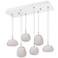 ET2 Puffs 25 1/2"W Matte White 6-Light LED Linear Pendant