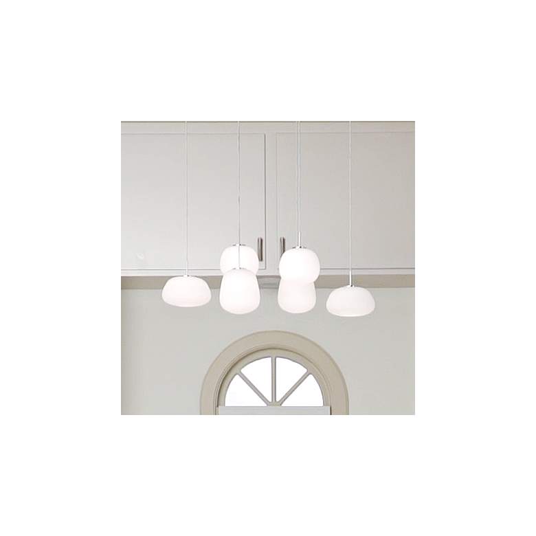 Image 2 ET2 Puffs 25 1/2"W Matte White 6-Light LED Linear Pendant