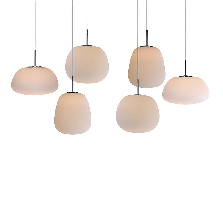 Image 4 ET2 Puffs 25 1/2"W Matte White 6-Light LED Linear Pendant more views