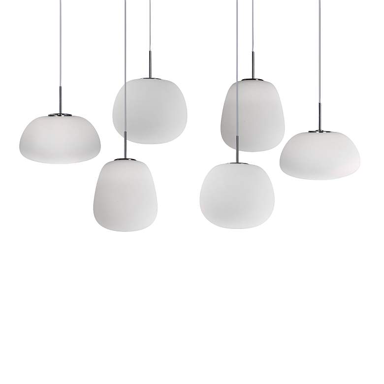 Image 5 ET2 Puffs 25 1/2"W Matte White 6-Light LED Linear Pendant more views
