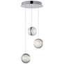 1_ET2 Pulse 11 3/4" Wide Polished Chrome 3-Light LED Pendant
