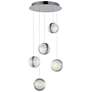 1_ET2 Pulse 15" Wide Polished Chrome 5-Light LED Pendant