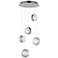 ET2 Pulse 15" Wide Polished Chrome 5-Light LED Pendant